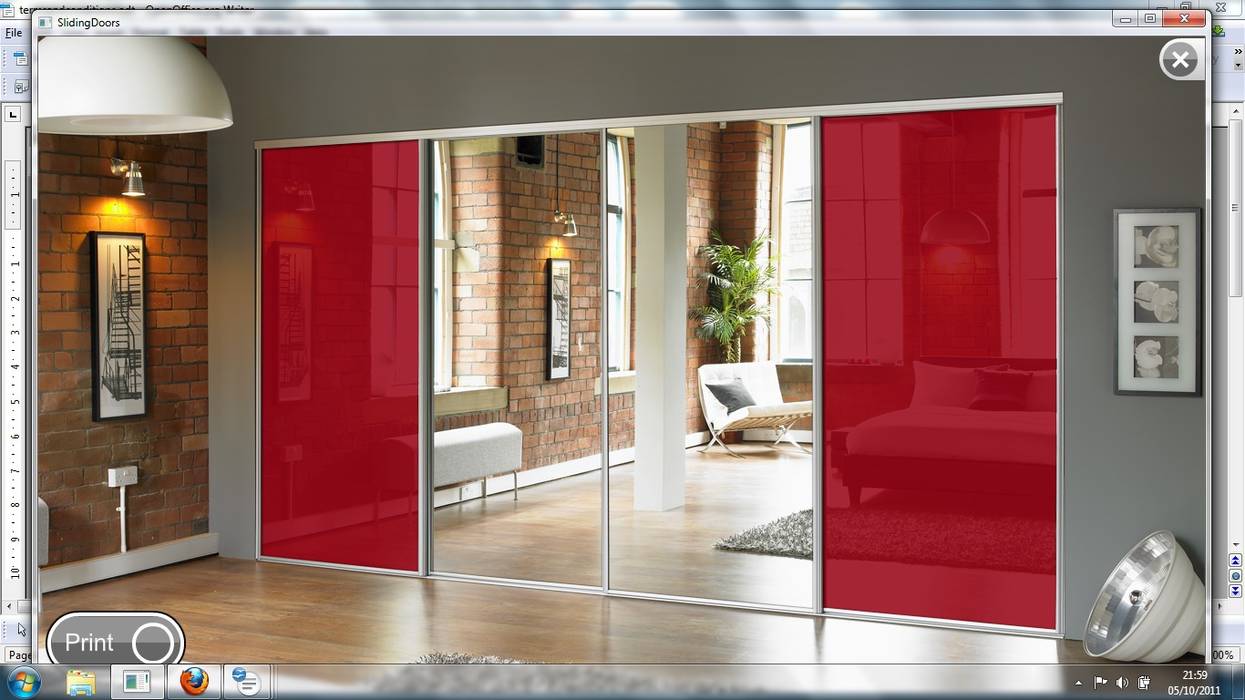 REd Sliding Doors, Wardrobe Design Online Wardrobe Design Online Bedroom Wardrobes & closets
