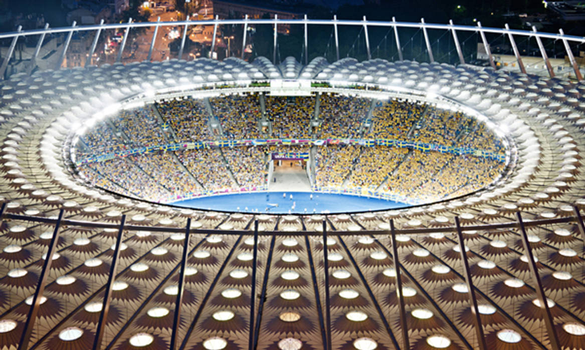 Umbau Olympiastadion Kiew, 2011, Conceptlicht GmbH Conceptlicht GmbH Gewerbeflächen Stadien