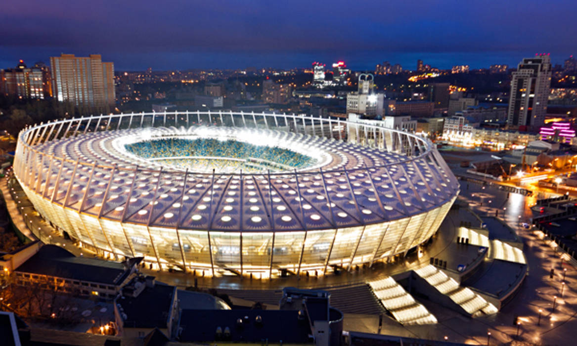 Umbau Olympiastadion Kiew, 2011, Conceptlicht GmbH Conceptlicht GmbH Gewerbeflächen Stadien