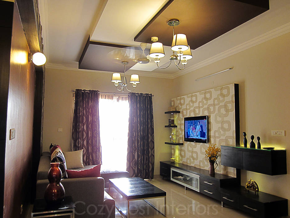 Ramamoorthy Residence Cozy Nest Interiors Modern living room