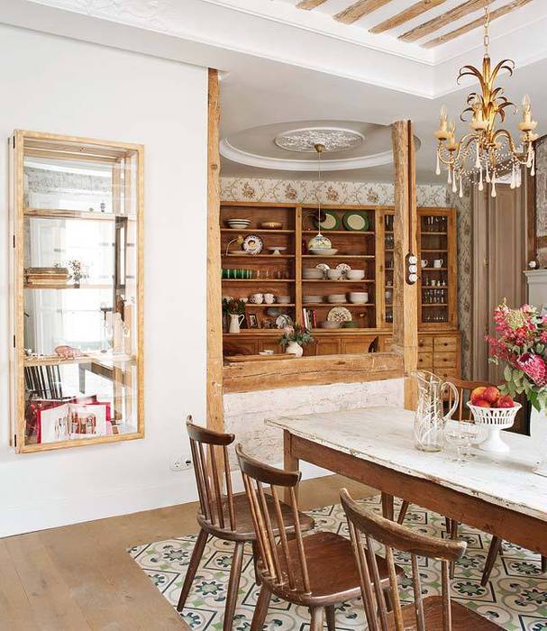 Reforma integral de vivienda en Madrid, Simetrika - Reformas Integrales en Madrid Simetrika - Reformas Integrales en Madrid Eclectic style dining room