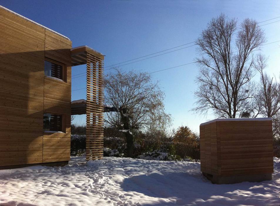 Un cube en bois, Tangentes Architectes Tangentes Architectes منازل