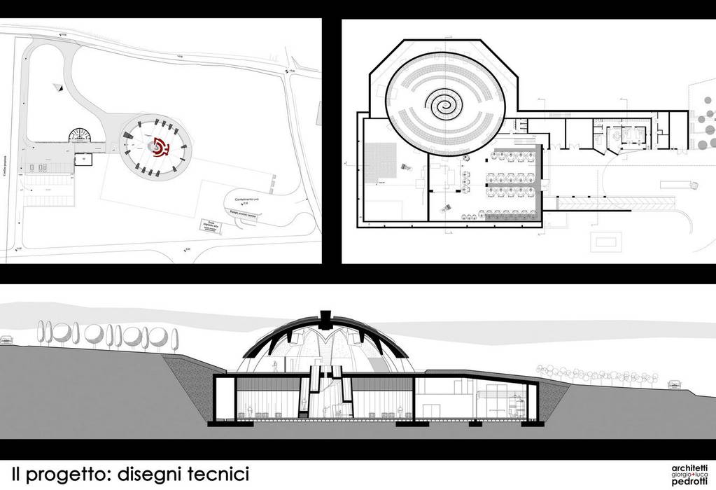 Tenuta Castelbuono, il Carapace, luca pedrotti architetto luca pedrotti architetto Cantina moderna