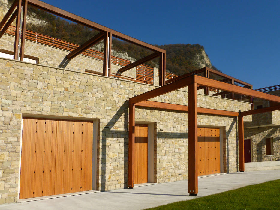 Complesso residenziale in legno - Sarnico (BG), Marlegno Marlegno 테라스 주택 우드 우드 그레인