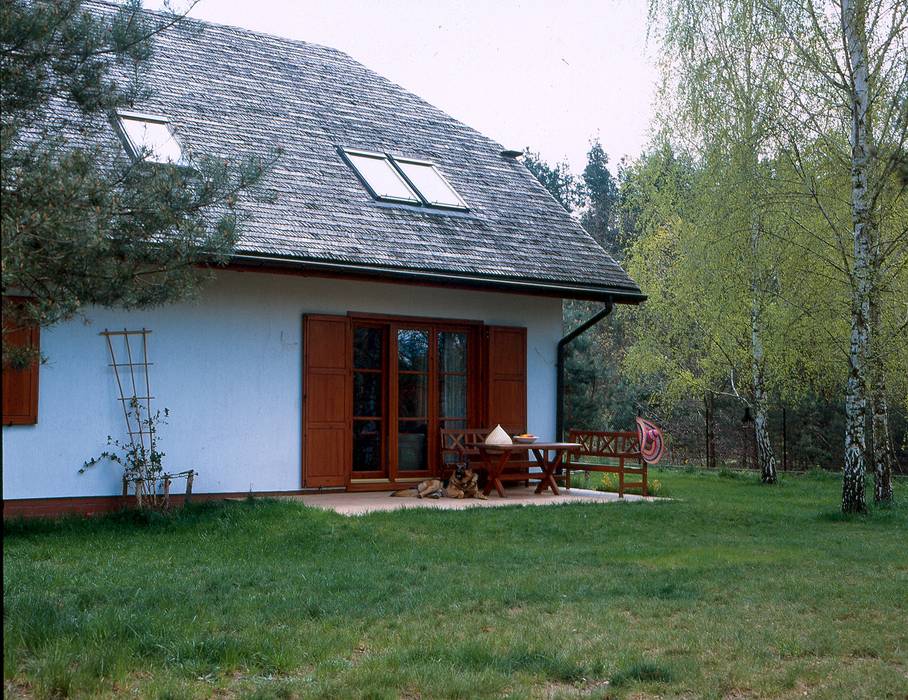 Dom w Hornówku (dom własny), BM-Architekci BM-Architekci Kırsal Balkon, Veranda & Teras
