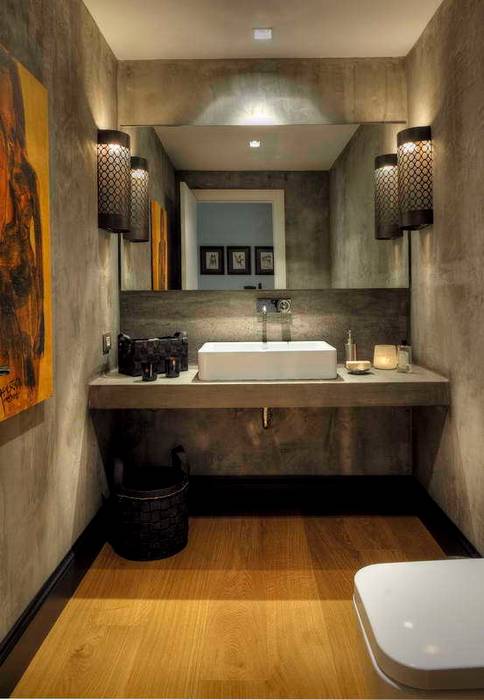 GGS HOUSE, Esra Kazmirci Mimarlik Esra Kazmirci Mimarlik Modern bathroom Lighting