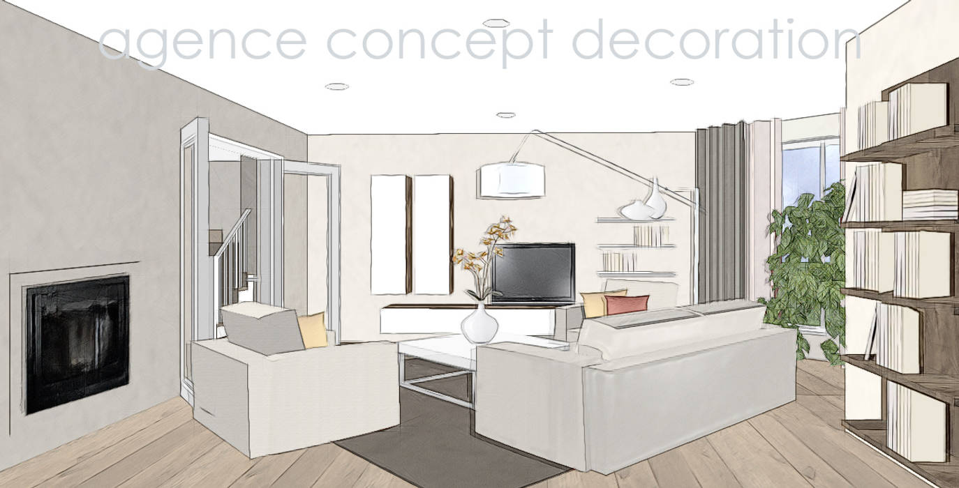 redecorer salon et cuisine, agence concept decoration agence concept decoration Maisons