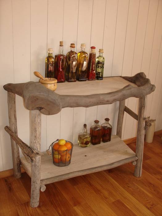 Console "feu de camp", Entre dunes et bosquets Entre dunes et bosquets Salle à manger originale Tables