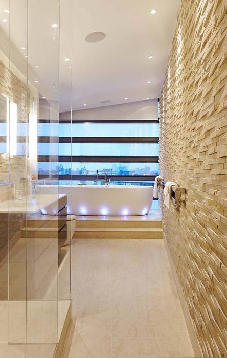 Penthouse Interior Design, River Thames, London, Residence Interior Design Ltd Residence Interior Design Ltd Modern bathroom