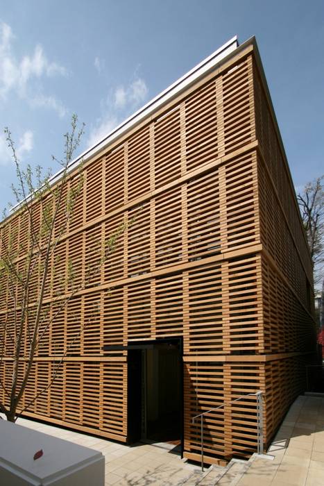 Wooden Box/Building 13th of Meiji Gakuin Un iversity, Yoshiharu Shimazaki Architect Studio,INC Yoshiharu Shimazaki Architect Studio,INC Espacios comerciales Escuelas