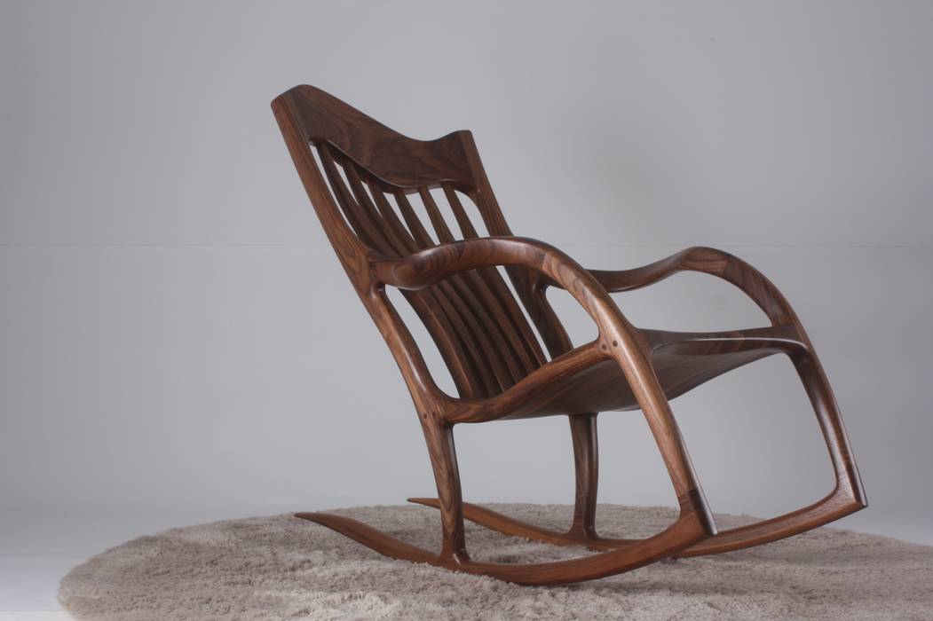 Rocking chair, 메이앤 공방 메이앤 공방 아시아스타일 거실 스툴 & 의자