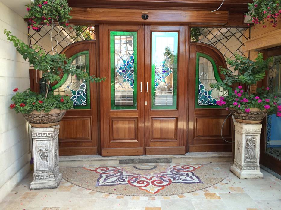 otel mozaik ve vitray berkart vitray İç bahçe İç Dekorasyon