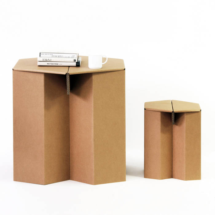 Tisch DICKER MAKS aus Pappe Stange Design Minimalistische Arbeitszimmer Schreibtische