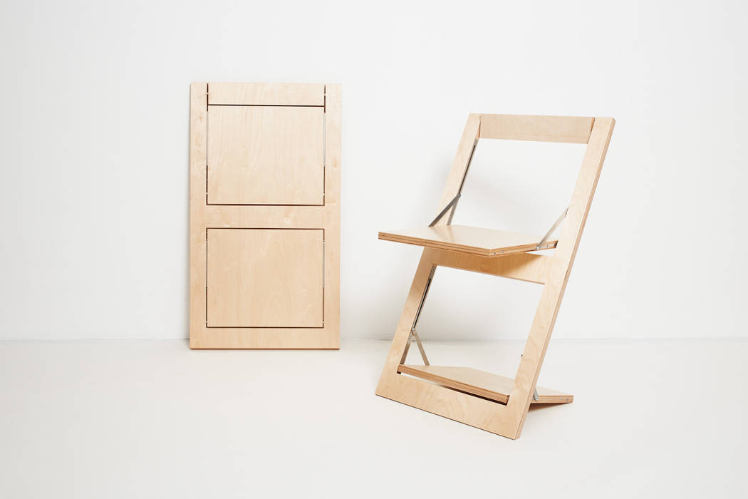 Folding Chair Fläpps – Birch AMBIVALENZ Dapur Minimalis Kayu Lapis Tables & chairs