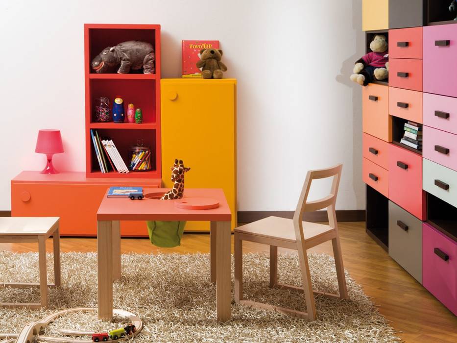 Moderner Stauraum im Kinderzimmer, MOBIMIO - Räume für Kinder MOBIMIO - Räume für Kinder Quarto infantil clássico Armazenamento