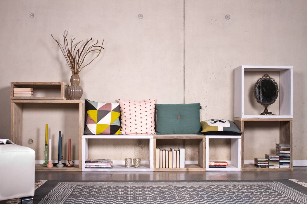 Cube Modulschrank, PURE Wood Design PURE Wood Design 北欧デザインの リビング カップボード＆サイドボード