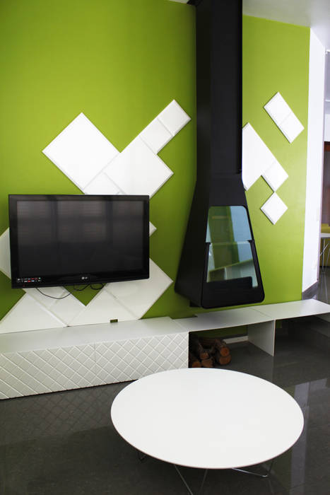 Estar-comedor verde chocolate comedores de estilo moderno de albert