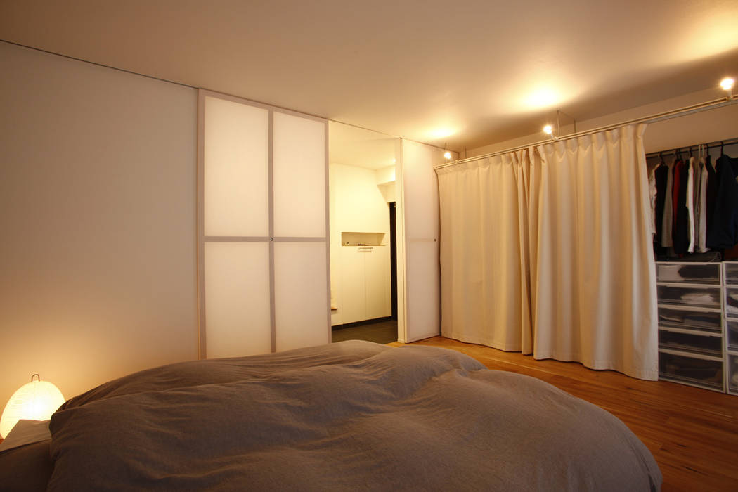 都島のマンションリフォーム, ニュートラル建築設計事務所 ニュートラル建築設計事務所 Minimalist bedroom