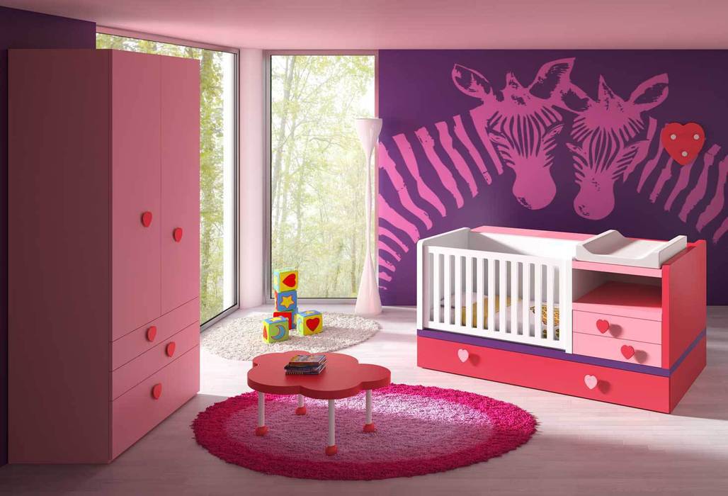 CUNA CONVERTIBLE Muebles Carlos Pastor Cuartos infantiles de estilo moderno Camas y cunas