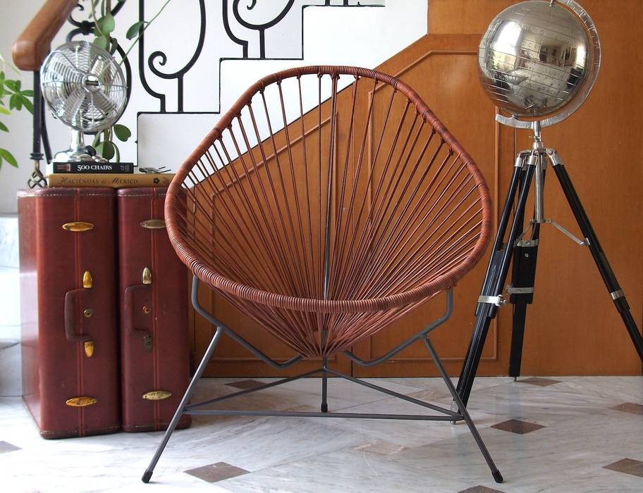 Leather Acapulco chair Ocho Workshop Moderne woonkamers Krukken, stoelen & zitkussens