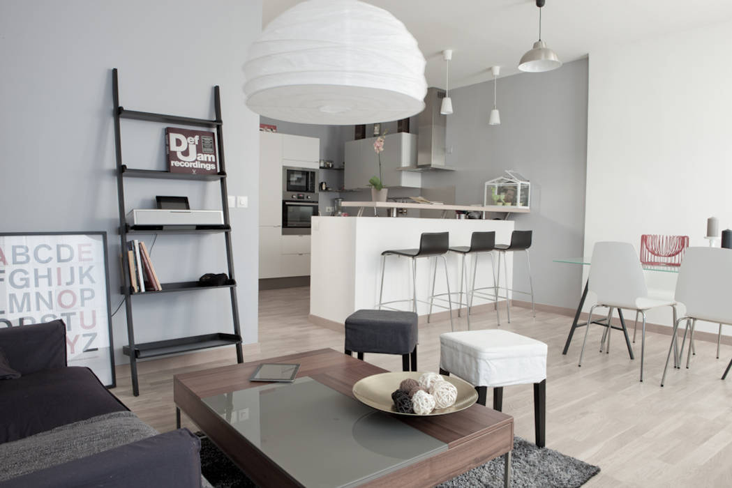 Rénovation Appartement Paris 75003, Grazia Architecture Grazia Architecture ห้องนั่งเล่น