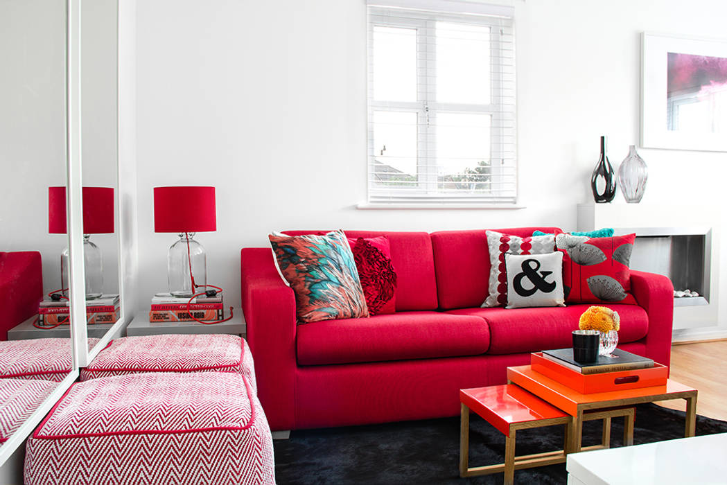 South London Apartment Bhavin Taylor Design モダンデザインの リビング