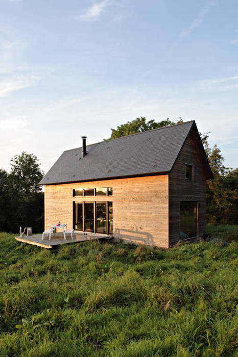 maison F, Lode Architecture Lode Architecture Maisons Nuage,Ciel,Plante,Immeuble,Fenêtre,Écorégion,Bois,loger,Paysage naturel,Arbre