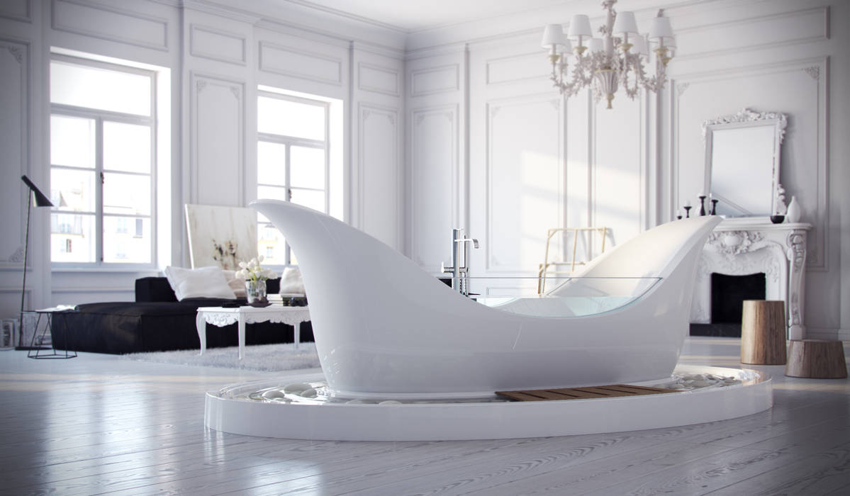 Barcaccia - Vasca idromassaggio, GIO AIO GIO AIO Minimalist style bathrooms Bathtubs & showers