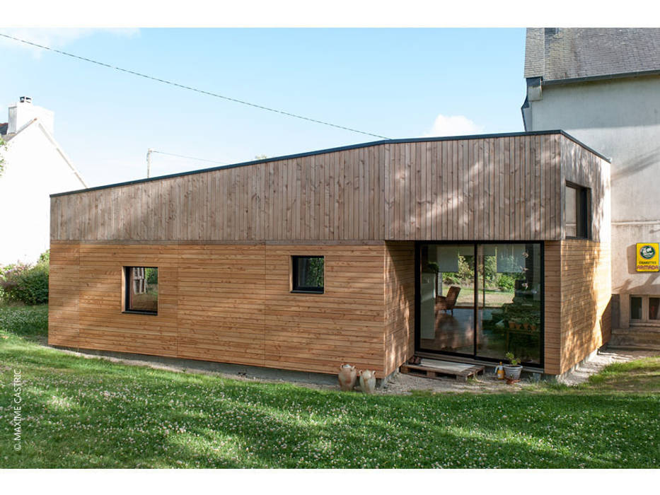 rénovation-extension maison T., Jean-Charles CASTRIC - architecte D.P.L.G. Jean-Charles CASTRIC - architecte D.P.L.G. Casas