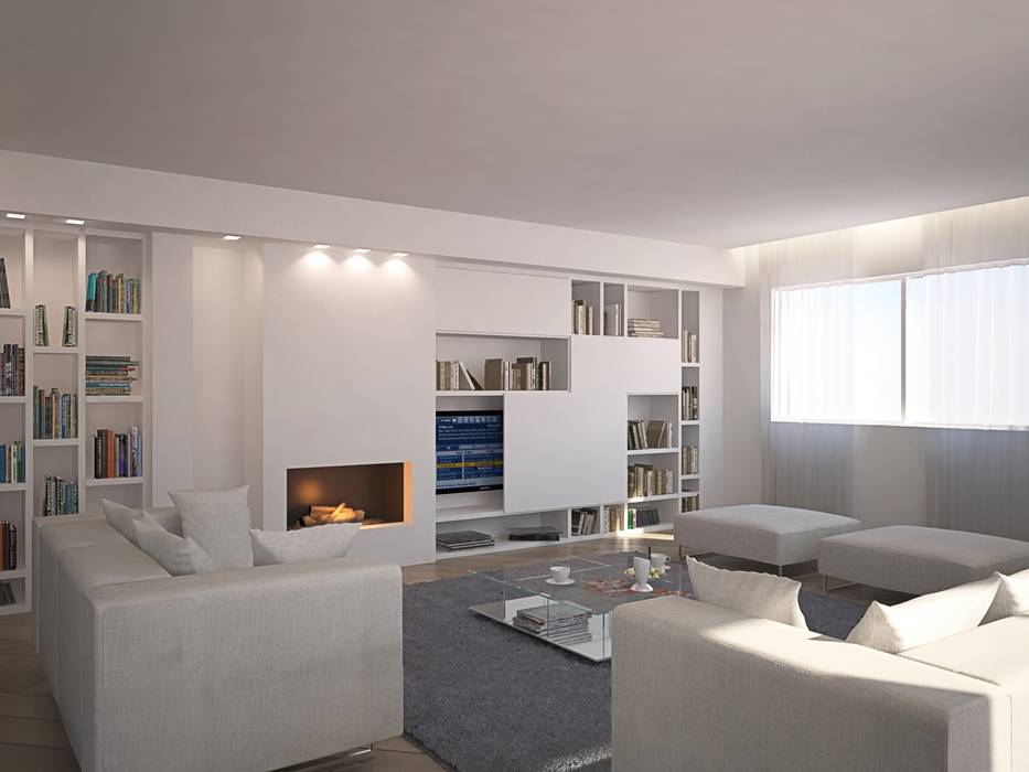 LIGHT - Living VILLA GFL - , Studio Frasson Studio Frasson Minimalist Oturma Odası