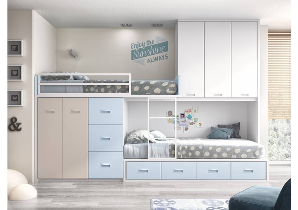 Dormitorio juvenil lineas modernas , Toca Fusta Toca Fusta Modern Çocuk Odası