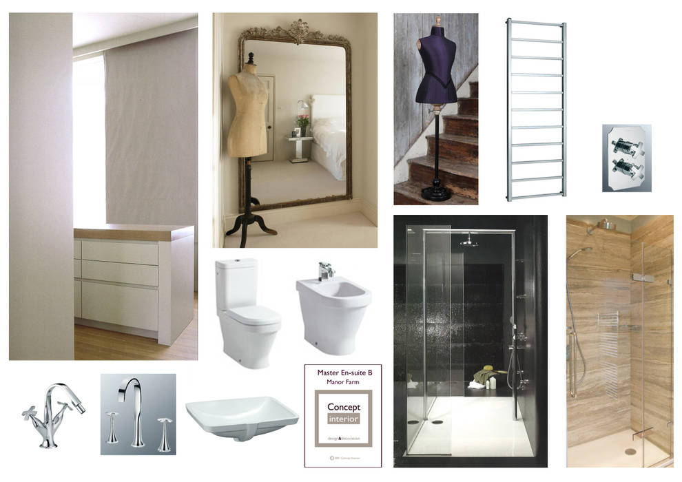 Initial inspiration board for the space: classic by Concept Interior Design & Decoration Ltd, Classic