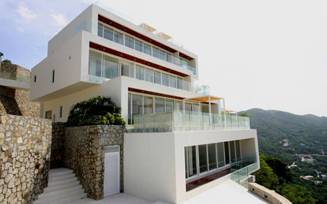 Casa blanca casas modernas de bnkr arquitectura moderno | homify
