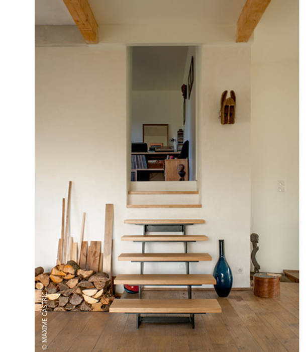 escalier vers la maison existante Jean-Charles CASTRIC - architecte D.P.L.G. Maisons