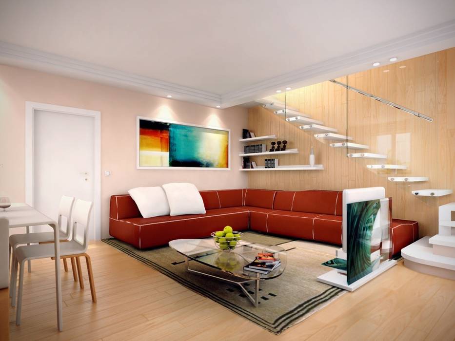 Design di interni: case in stile in stile moderno di albini ... Architettura interni case