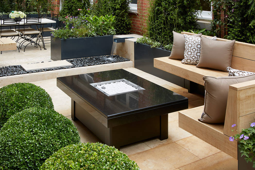 Knightsbridge Roof Terrace - Aralia Garden Design Aralia Комерційні приміщення Камінь Комерційні простори