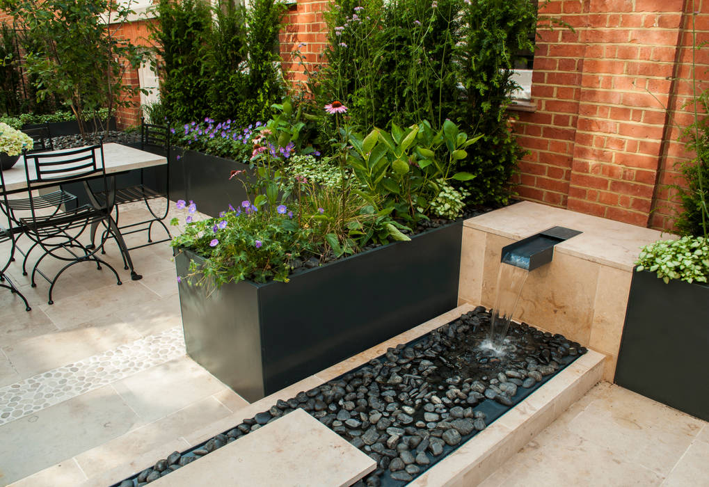 Knightsbridge Roof Terrace - Aralia Garden Design Aralia Bedrijfsruimten Steen Winkelruimten