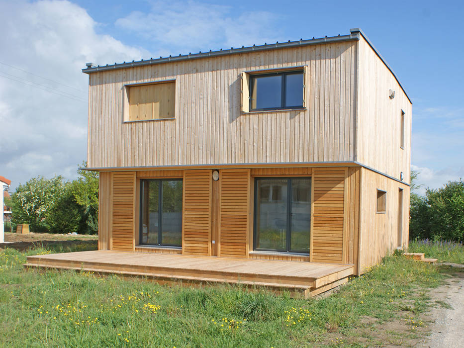 Vue du sud est ABA - Architecture Bioclimatique Auvergne Maisons modernes