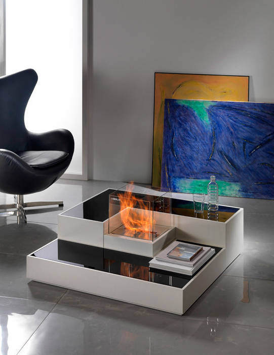 HORUS, ELEMENTO 3 DISEÑO SA DE CV ELEMENTO 3 DISEÑO SA DE CV Modern living room Fireplaces & accessories