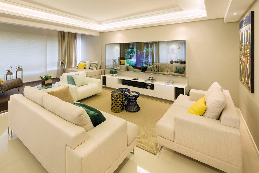 Sala de estar AL11 ARQUITETURA Salas de estar modernas