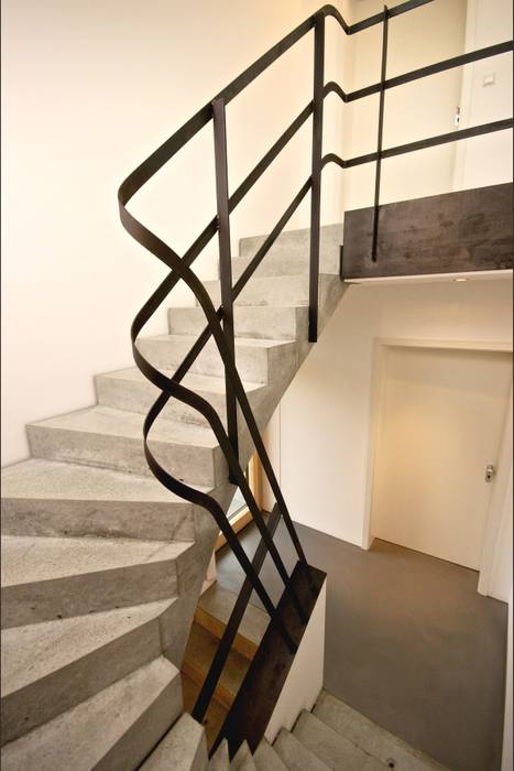 Beton 2+, Udo Ziegler | Architekten Udo Ziegler | Architekten Moderne gangen, hallen & trappenhuizen