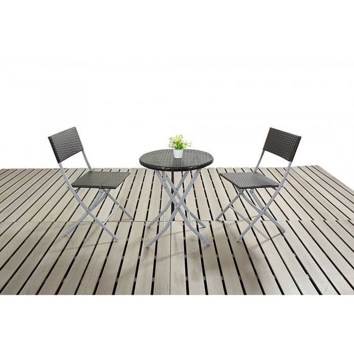 Bonsoni Bistro - Includes Two Folding Chairs and Folding Table Rattan Garden Furniture homify Classic style garden Furniture