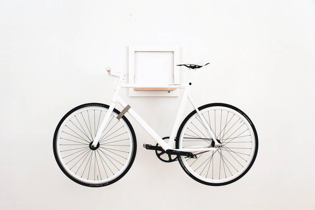 SLÎT – weiß, MIKILI – Bicycle Furniture MIKILI – Bicycle Furniture Minimalist living room Shelves