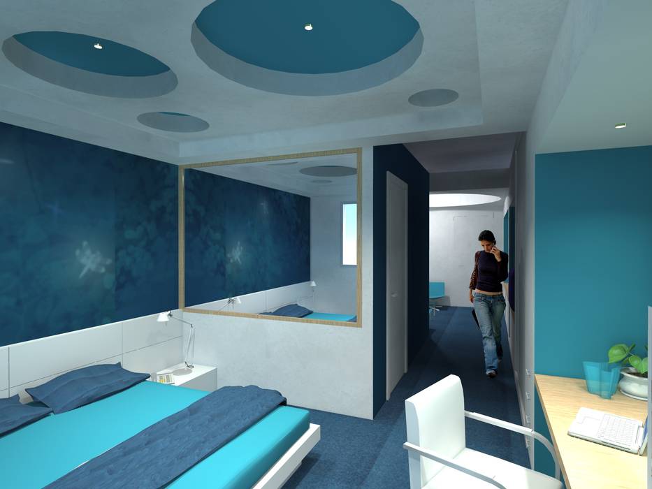 Concorso "Young Designers 2011" "How tomorrow hotel's room will be" Agostinelli Architetti - Green Interior Design Spazi commerciali Hotel