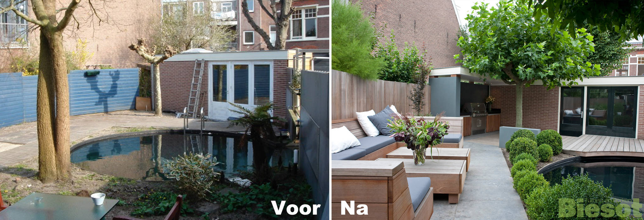 Voor & Na tuin in Haarlem: modern door Biesot, Modern