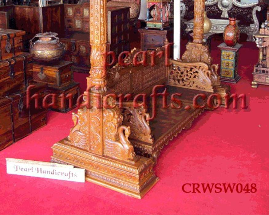 hand carved teak swing, Pearl Handicrafts Pearl Handicrafts Asian style living room Accessories & decoration