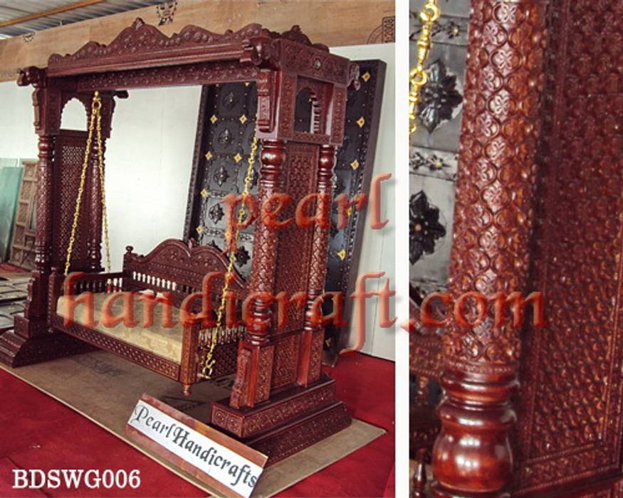 Heavy carved swing, Pearl Handicrafts Pearl Handicrafts Asian style living room Sofas & armchairs