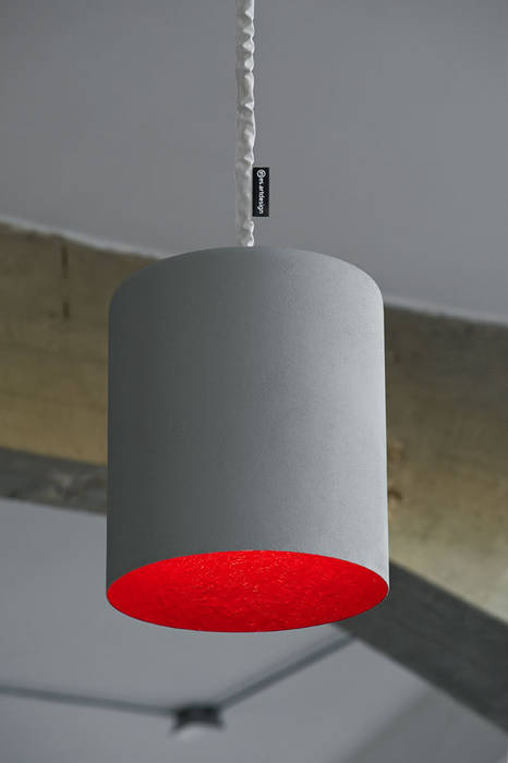 Bin cemento in-es.artdesign Soggiorno moderno Illuminazione