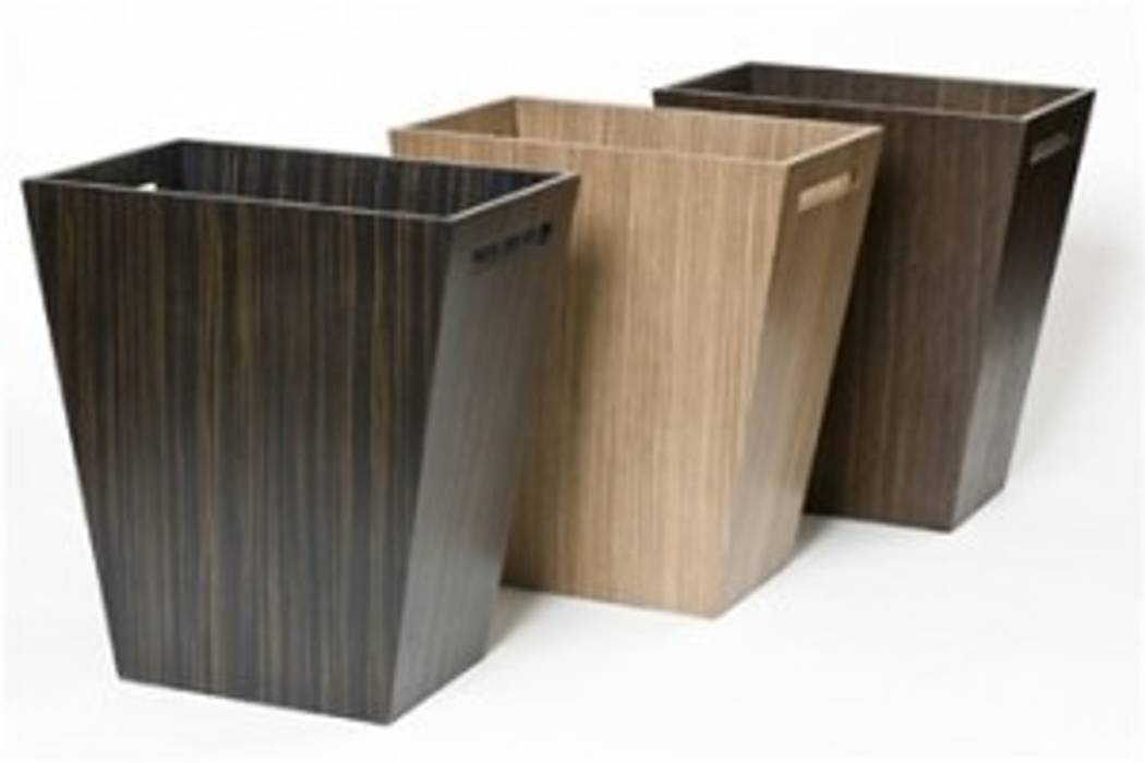 Wooden waste bin homify