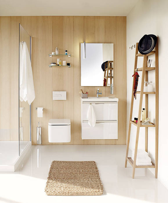 Muebles de baño b-box de Bath+, Sánchez Plá Sánchez Plá ระเบียง, นอกชาน